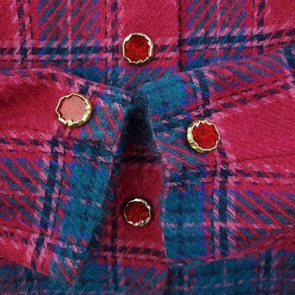 Pendleton Vintage Made USA Blazer Jacket Plaid Virgin Wool Women 16 Dry Cleaned - Picture 6 of 15